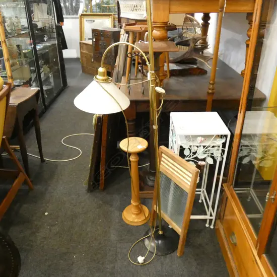 BRASS ADJUSTABLE FLOOR LAMP H. 1545MM