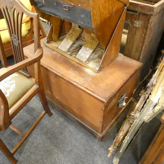 LARGE COLONIAL KAURI TRUNK...