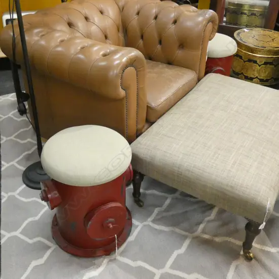 PR UPHOLSTERED FIRE HYDRANT STOOLS H.500mm 350mm dia