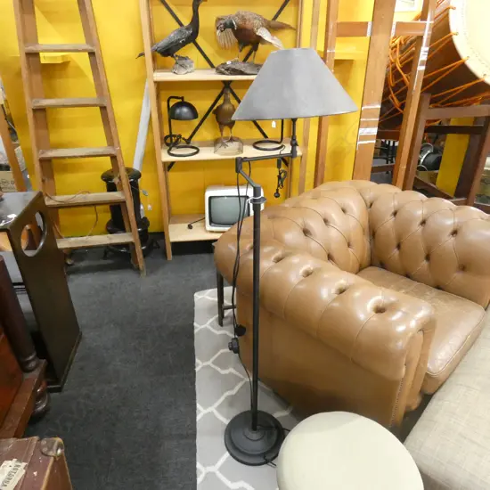 BLACK METAL SWING ARM LAMP H.1350mm