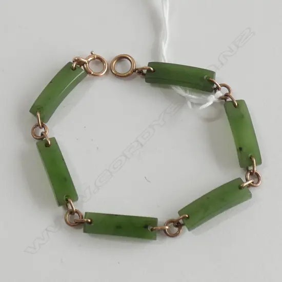 ANTIQUE GOLD & NEPHRITE BRACELET