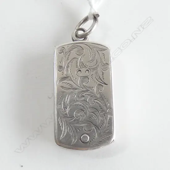 1879 BIRM. SILVER VESTA SWIVELLING OPEN BIRD ENGRAVED