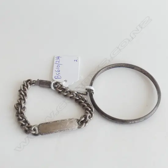 2 STG SILVER BRACELETS 32 GRAMS