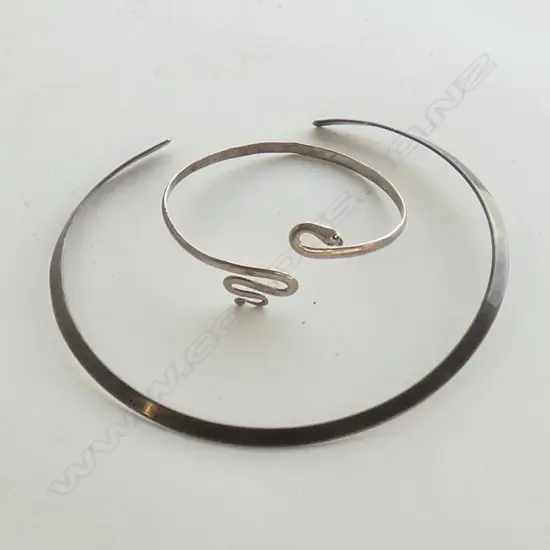 TIM DALY STG SILVER NECKLACE 27 GRAMS + STG? SNAKE SLAVE BANGLE