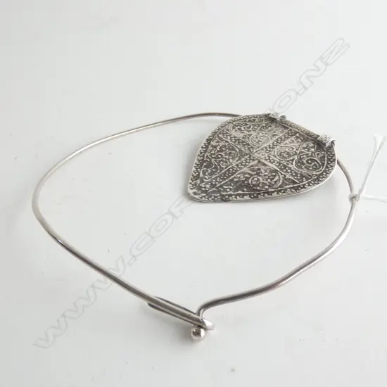 SILVER MALAY 19TH C PUBIC SHIELD 