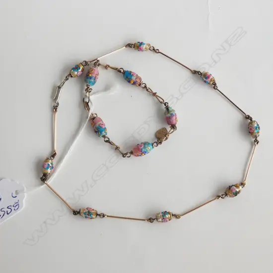 1914 AUCKLAND EXHIBITION GLASS & G/PLATE NECKLACE & BRACELET