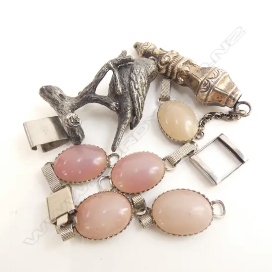 ASST LOT BIRD ORNAMENT/BRACLET A/F + RATTLE A/F