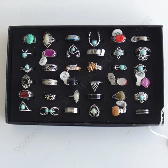 TRAY OF ASST. COSTUME RINGS