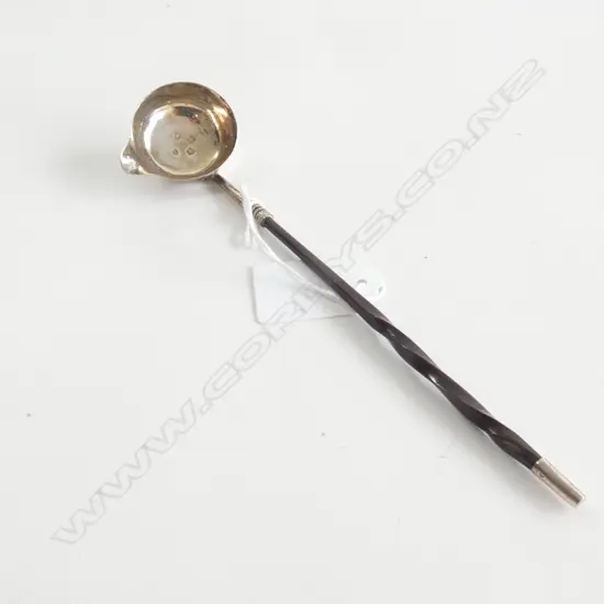 GEO.IV SMALL SILVER TODDY LADLE BALLEEN HANDLE 1828 L.