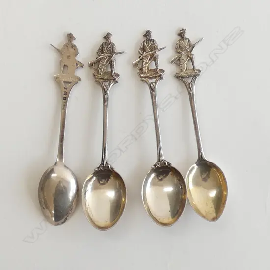 SET 4 'AKARANA' TROPHY STG SILVER SPOONS - TOTAL WGT 47.4GMS