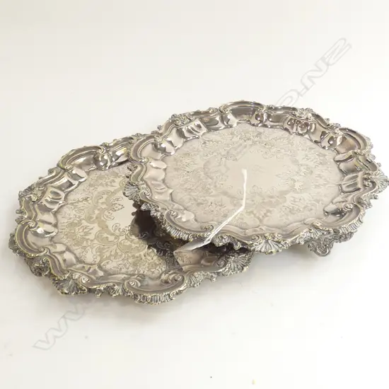 PR SILVER PLATE SALVERS 235mm dia