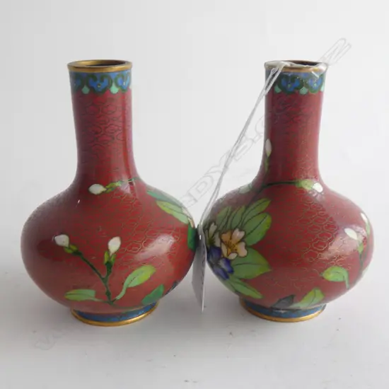 PR CLOISONNE VASES H. 115MM