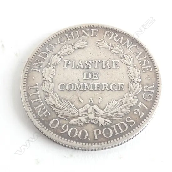 FRENCH INDO-CHINA SILVER 1899 PIASTRE DE COMMERCE 27gm