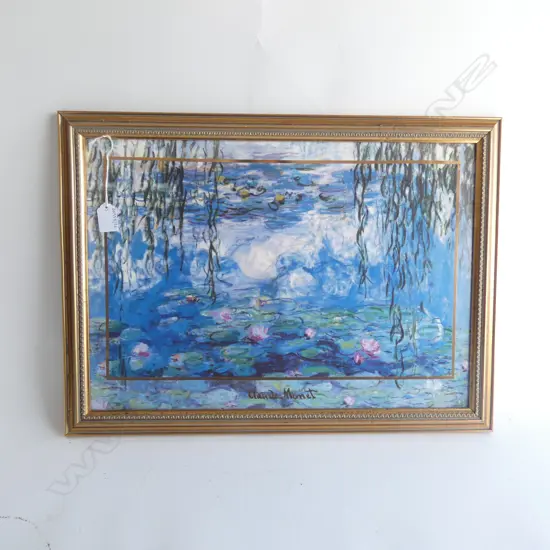 GOEBAL CHINA CLAUDE MONET PAINTED FRAMED FRAMED TILE
