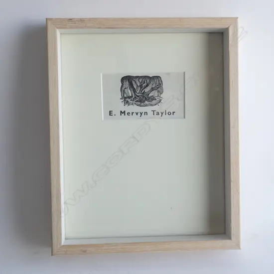 E. MERVYN TAYLOR WOOD BLOCK PRINT...