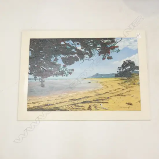 MAURICE DONNELL 'CABLE BAY, NORTHLAND', OIL ON PANEL. 400 x 600mm