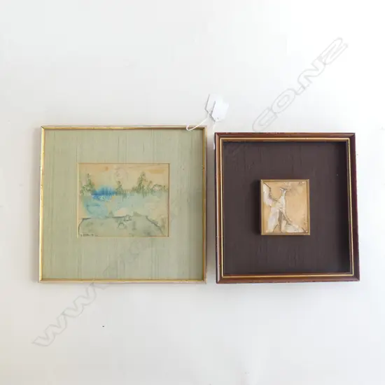 TWO SUZANNE GOLDGERG PAINTINGS C1970'S - LARGEST 165 X 130MM