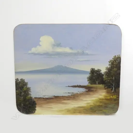 MAYCLAIR OIL ON BOARD RANGITOTO 550x635mm