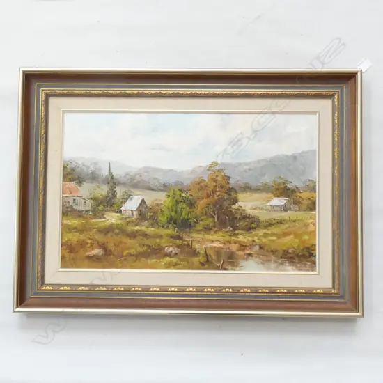 OIL ON BOARD 'OUT FROM ARALVEN' JOHN HINGERTY '85  600 X 370MM