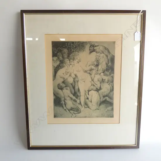 NORMAN LINDSAY "VENUS IN ARCADY"  ETCHING 210/05 FACSIMILE LIMITED EDITION