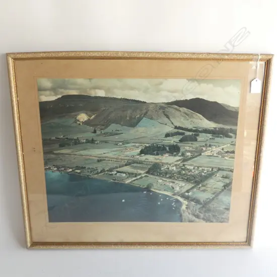 VINTAGE "NONGATAHA" FRAME COLORED PHOTOGRAPH  200mm X 160mm