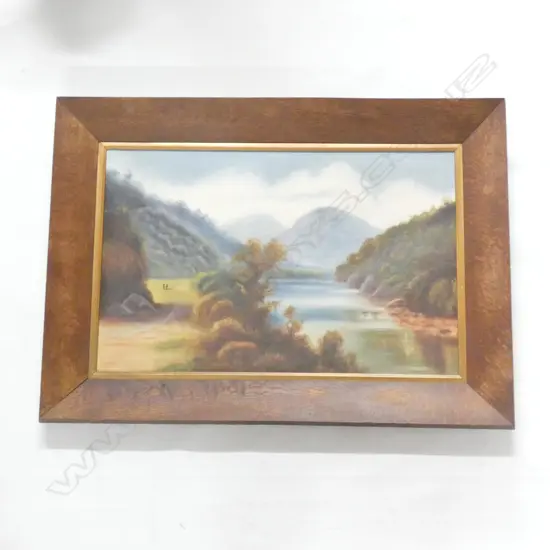 19TH C FRAMED OIL ON CANVAS LANDSCAPE NOT SIGNED