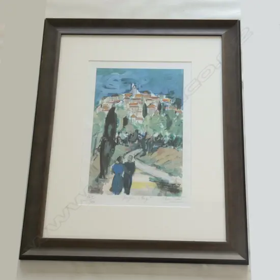 MARIE TISSOT 'MOUGUIS VILLAGE' PRINT 167/300 430x285mm