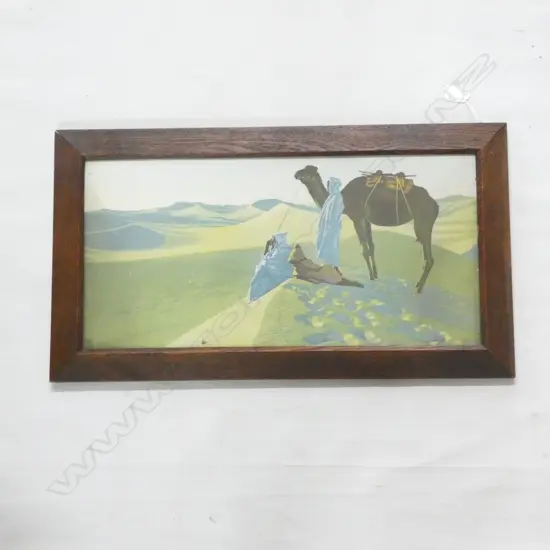 DESERT SCENES CHROMOLITHO BY LEHNERT ET LANDROCK, 5054 ‘LES GRANDES DUNES’, 660mm x 370mm OVERALL.