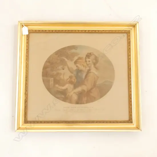 F BARTOLOZZI PRINT ENGRAVING 'AFFECTION AND INNOCENCE 380x430mm