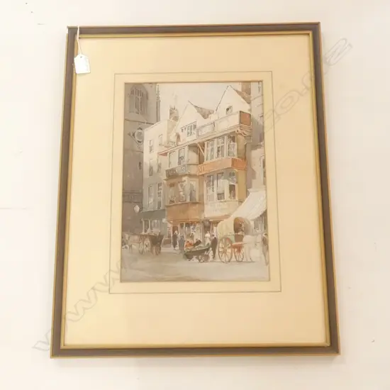 ERNEST MOORE 'FLEET STREET' W/C 1886 340x235mm