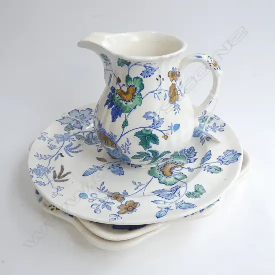 MASON IRONSTONE JUG 2 SANDWICH PLATES & ANOTHER BELLVERDER PAT