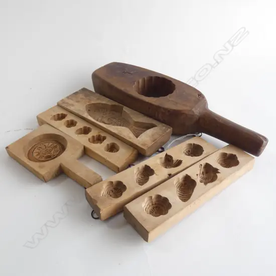 6 ASST ORIENTAL KITCHEN MOULDS FOR COOKIES & AUTUMN FESTIVAL MOON CAKES 