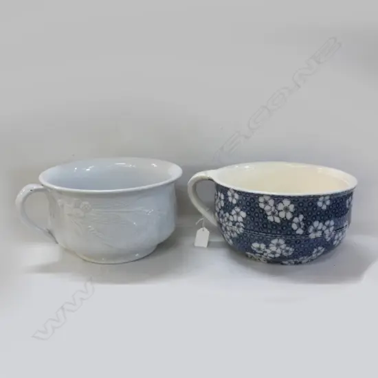 2 VICTORIAN CHAMBER POTS 