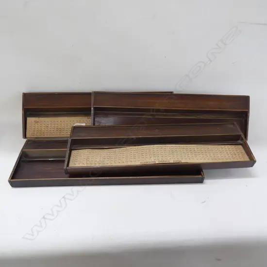 4 MAH JONG SCORING BOARDS L.415mm