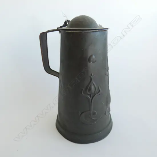 JS&S ART NOUVEAU COPPER JUG H.240mm