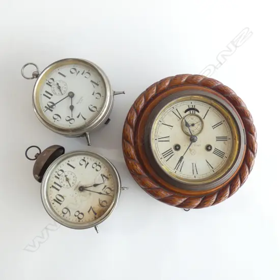 3 VINTAGE CLOCKS