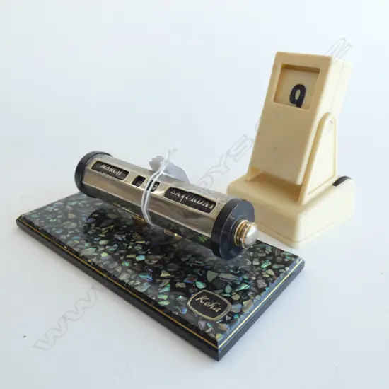  2 VINTAGE PERPETUAL DESK CALENDARS