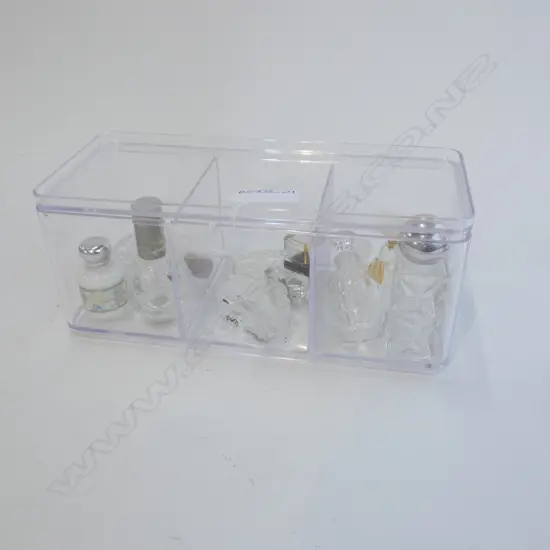 CONTAINER OLD MINI PERFUME BOTTLES 