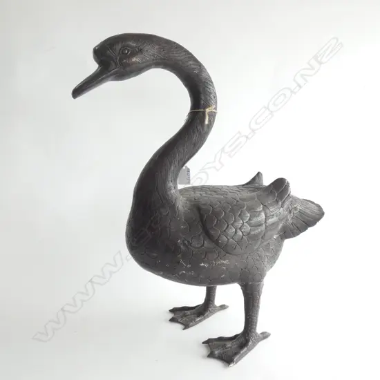 LARGE BRONZE GOOSE H.540mm