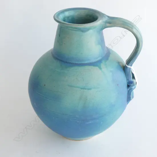 MARGERY SMITH STUDIO POTTERY VASE; BARIUM GLAZE H.280mm