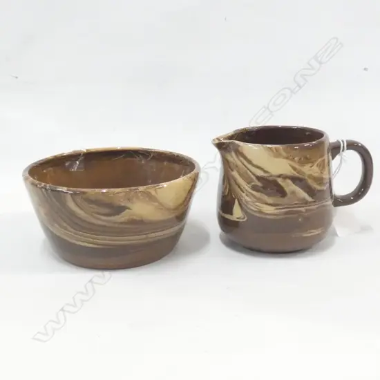 TERONA JUG H850MM & BOWL D130MM 1977 POTTERS STAMP