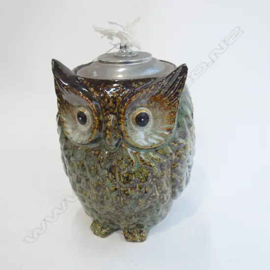 LG POTTERY OWL OIL BURNER H. 190MM