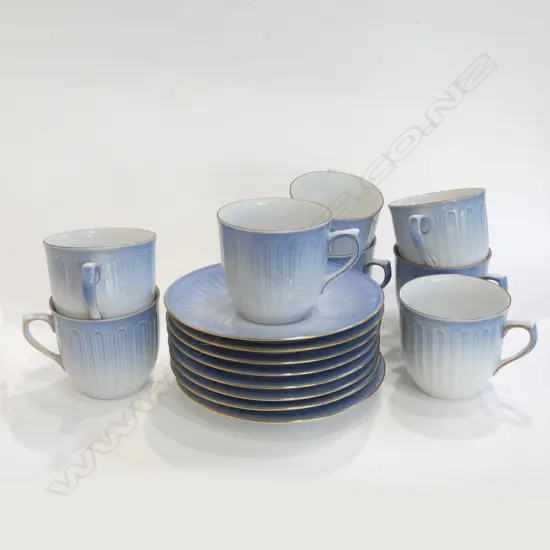 8 B&G DENMARK CUPS & SAUCERS