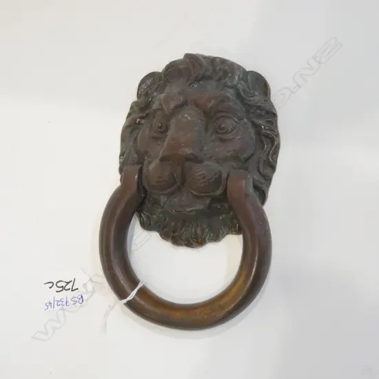 BRONZE LION DOOR KNOCKER H.170mm