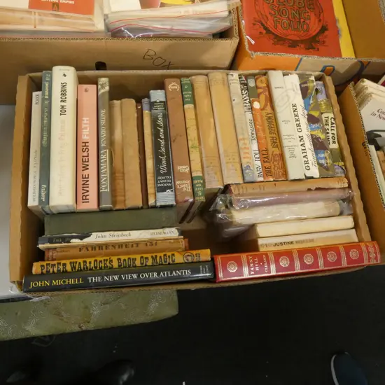 BOX LOT MODERN LITERATURE INCL. 1ST ED. ORWELL