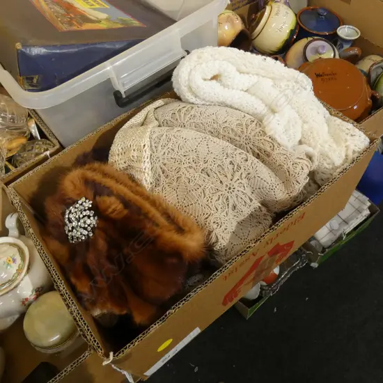 BOX LOT ASST. FURS ETC