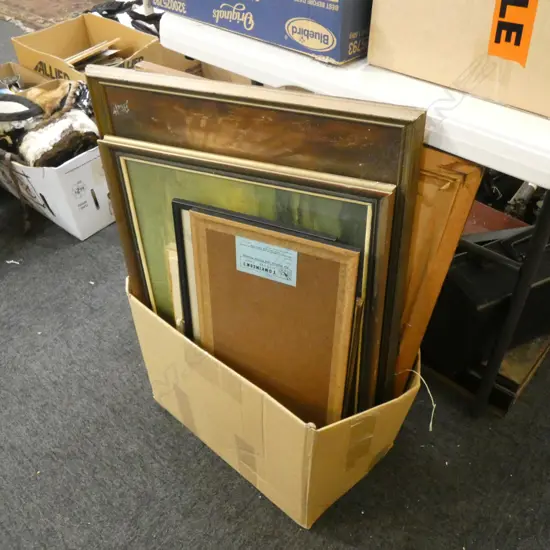 BOX LOT ASST. ARTWORKS INCL. VERNON WARD PRINTS ETC