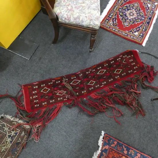 HAND KNOTTED ALL WOOL TENT BANNER L.1350mm