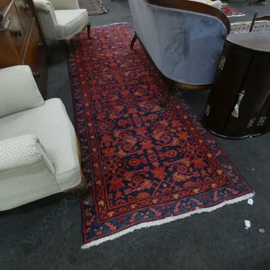 HAND KNOTTED WOOL PILE RUG 2950x1050mm