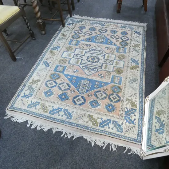 HAND KNOTTED WOOL PILE AYVACIK RUG...